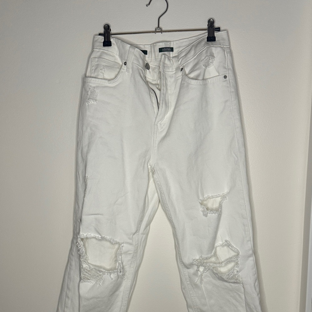 Wild Fable Women's Relaxed White Ripped Pants